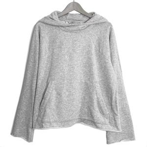 Athleta Swing French Terry Pullover Sweatshirt Hoodie Heathered Gray Size Medium